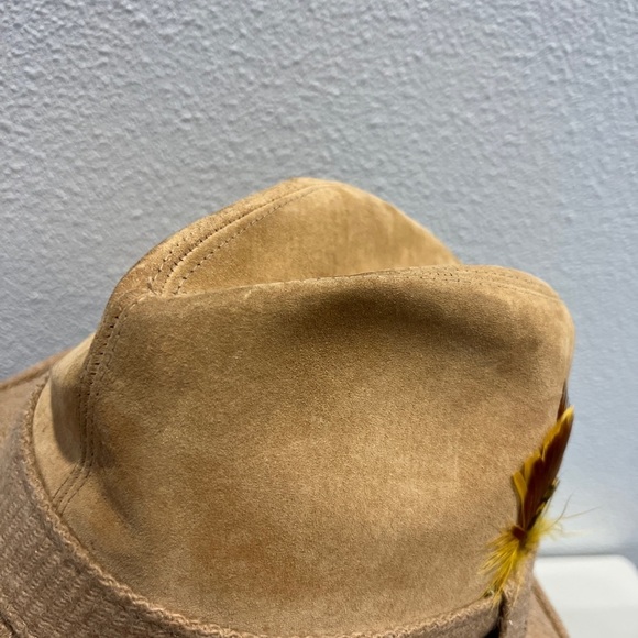Vintage Knox Light Brown Suede fedora hat 7 1/8 Feather | eBay Vintage Knox Light Brown Suede fedora hat 7 1/8 Feather